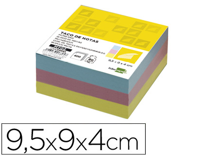 RECAMBIO LIDERPAPEL MULTITACO COLORES 95X90X40 MM 80 GR