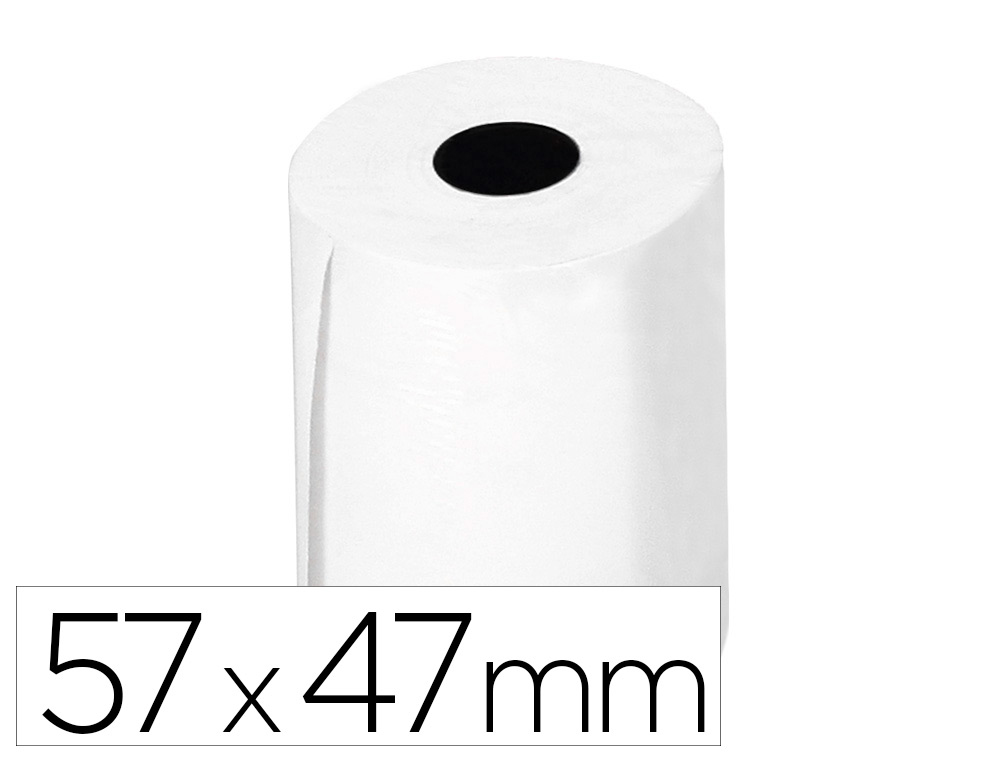 ROLLO SUMADORA TERMICO Q-CONNECT 57 MM ANCHO X 47MM DIAMETRO PARA TPV SIN BISFENOL A PAPEL DE 70 G/M2