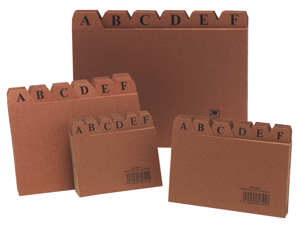 INDICE FICHERO LIDERPAPEL CARTON N5 160X220 MM