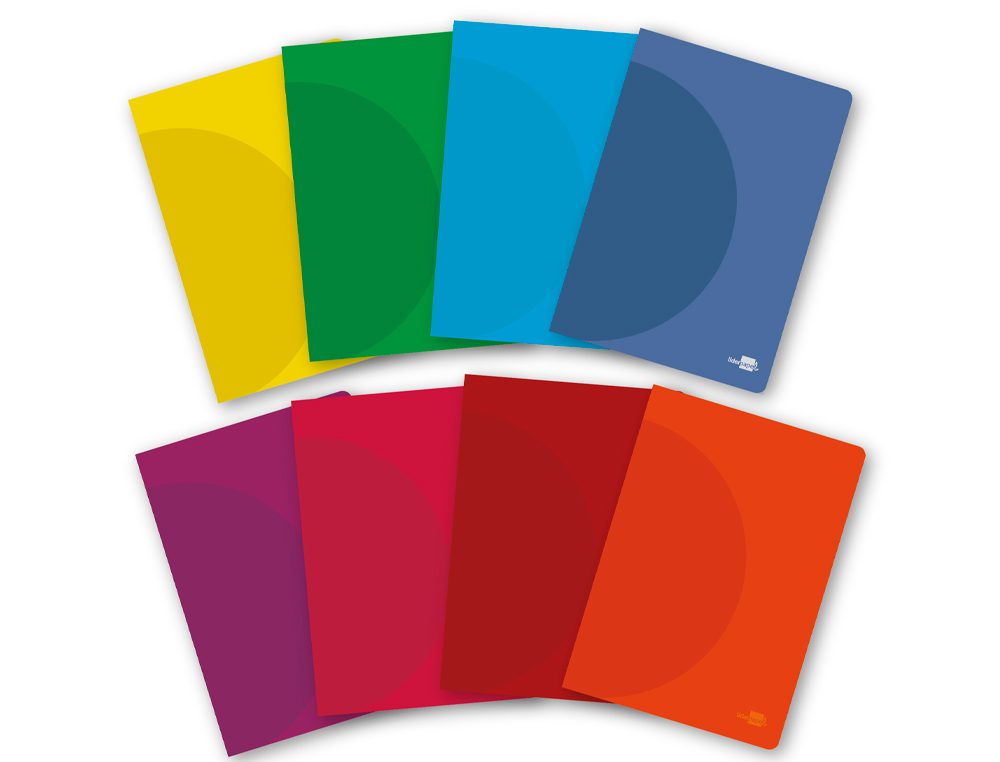 LIBRETA LIDERPAPEL 360 TAPA DE PLASTICO A5 48 HOJAS 90GR CUADRO 3MM CON MARGEN COLORES SURTIDOS