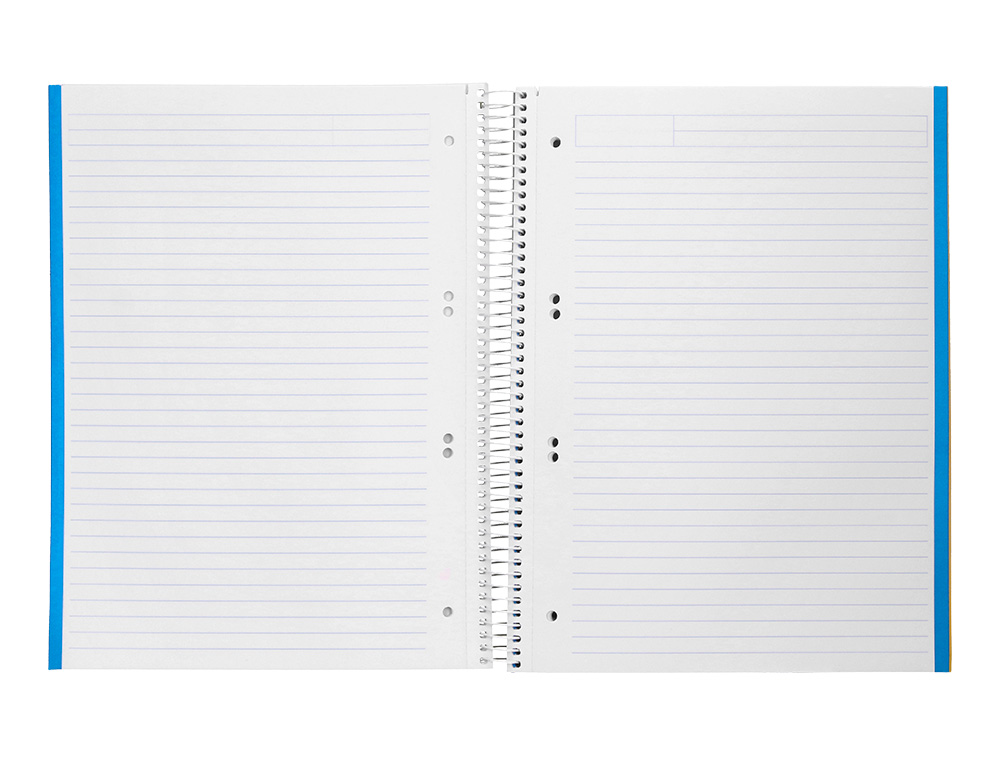 CUADERNO ESPIRAL LIDERPAPEL A5 MICRO JOLLY TAPA FORRADA 140H 75GR HORIZONTAL 5 BANDAS 6 TALADROS COLORES SURTIDOS