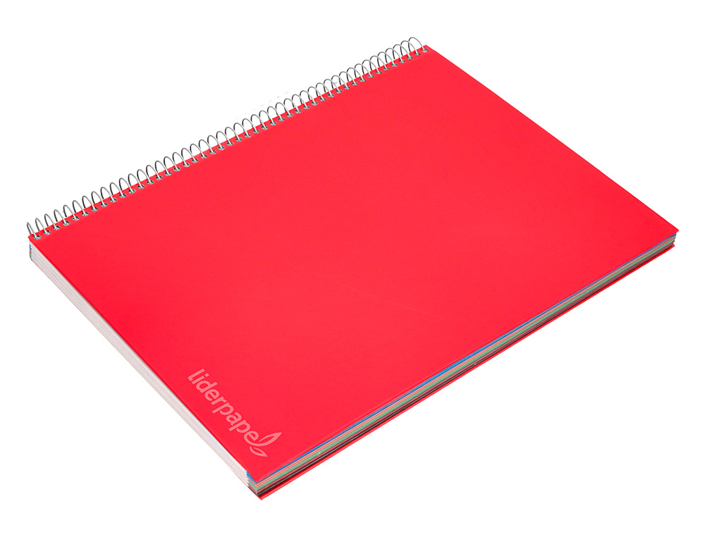 CUADERNO ESPIRAL LIDERPAPEL A5 MICRO JOLLY TAPA FORRADA 140H 75GR HORIZONTAL 5 BANDAS 6 TALADROS COLORES SURTIDOS