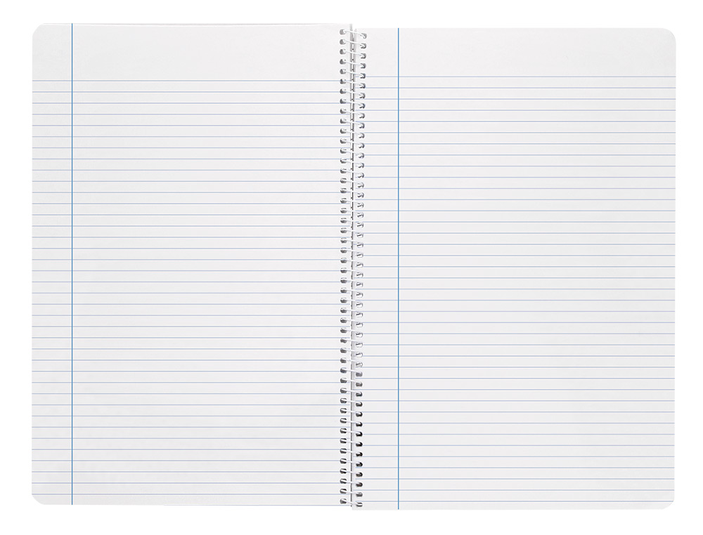 CUADERNO ESPIRAL LIDERPAPEL FOLIO WITTY TAPA DURA 80H 75GR RAYADO HORIZONTAL 8MM CON MARGEN COLORES SURTIDOS