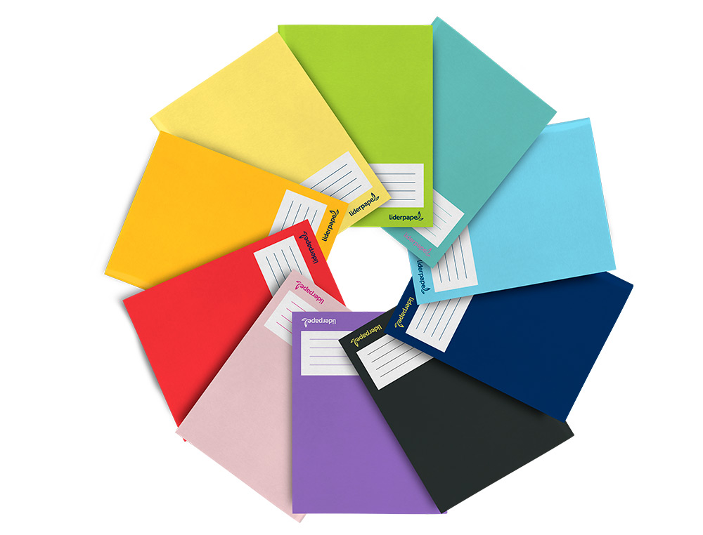 LIBRETA LIDERPAPEL SMART A5 80 HOJAS 60 GR CUADRO 5MM CON MARGEN COLORES SURTIDOS TAPA BLANDA