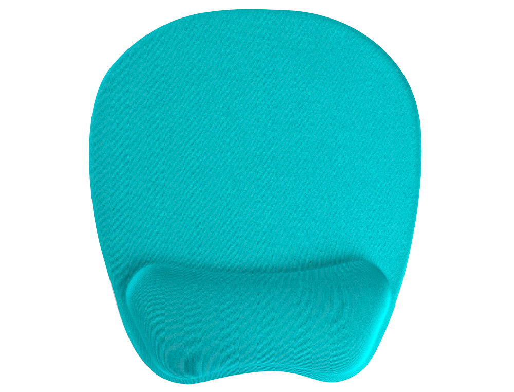 ALFOMBRILLA PARA RATON Q-CONNECT CON REPOSAMUECAS ERGONOMICA DE GEL COLOR TURQUESA 225X240X20 MM