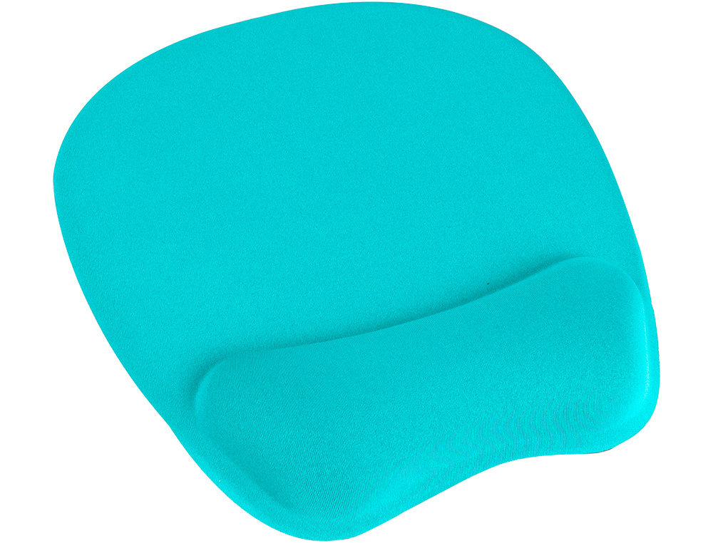 ALFOMBRILLA PARA RATON Q-CONNECT CON REPOSAMUECAS ERGONOMICA DE GEL COLOR TURQUESA 225X240X20 MM