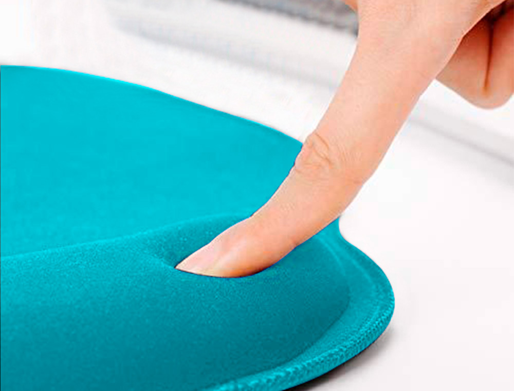 ALFOMBRILLA PARA RATON Q-CONNECT CON REPOSAMUECAS ERGONOMICA DE GEL COLOR TURQUESA 225X240X20 MM