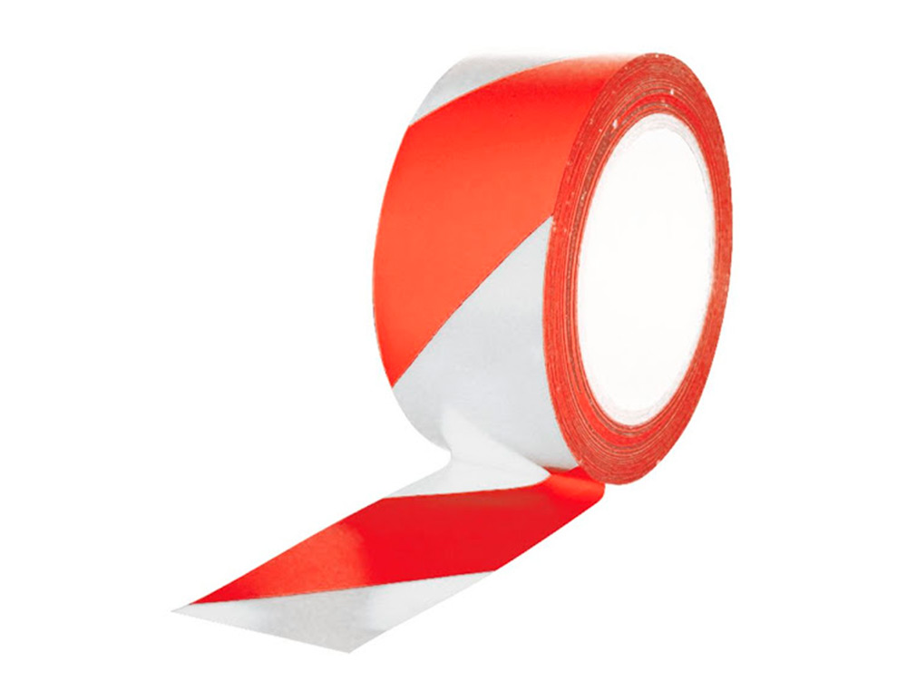 CINTA DE SEÑALIZACION Q-CONNECT NO ADHESIVA ROJO Y BLANCO 300 MT X 75 MM