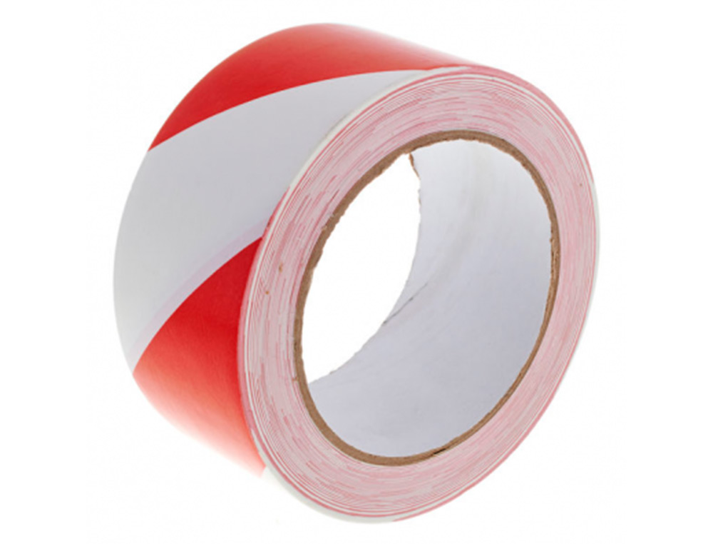 CINTA DE SEÑALIZACION Q-CONNECT NO ADHESIVA ROJO Y BLANCO 300 MT X 75 MM