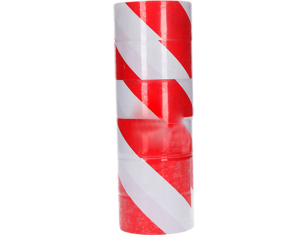 CINTA DE SEÑALIZACION Q-CONNECT NO ADHESIVA ROJO Y BLANCO 300 MT X 75 MM