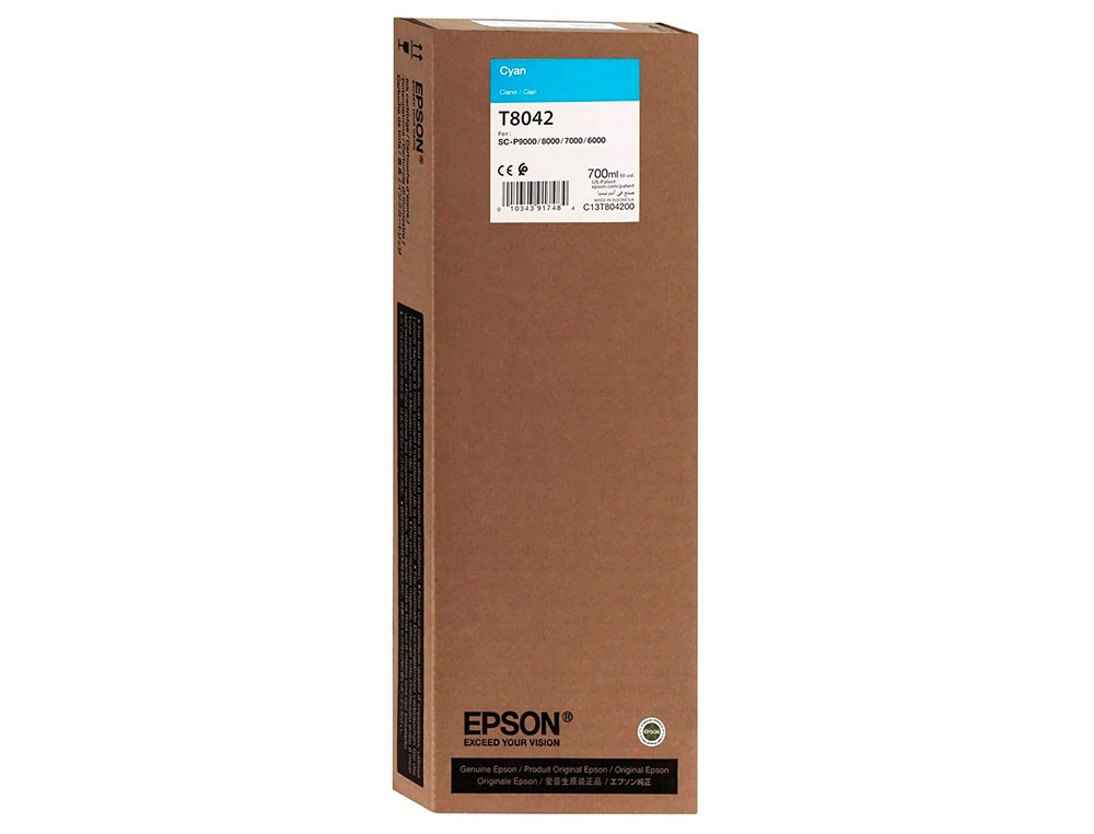 INK-JET EPSON GF SURECOLOR SERIE SC-P CIAN ULTRACHROME HDX/HD 700ML