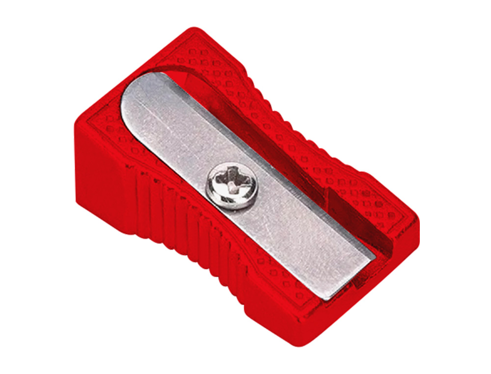 SACAPUNTAS LIDERPAPEL METALICO CUA 1 USO COLOR ROJO