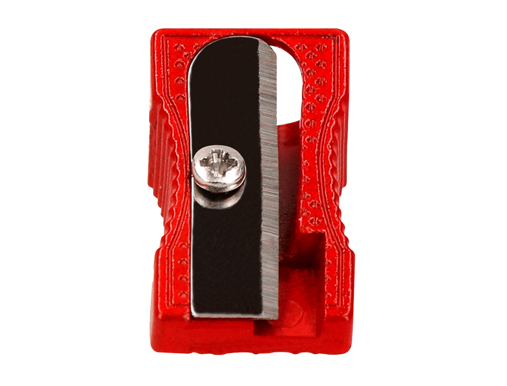 SACAPUNTAS LIDERPAPEL METALICO CUA 1 USO COLOR ROJO