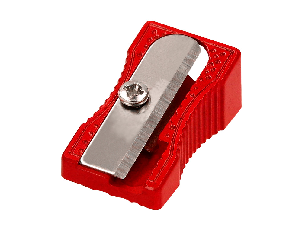 SACAPUNTAS LIDERPAPEL METALICO CUA 1 USO COLOR ROJO