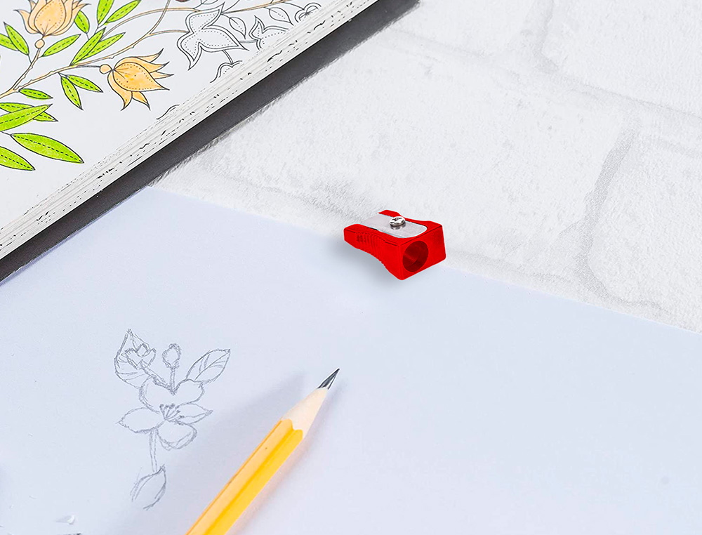 SACAPUNTAS LIDERPAPEL METALICO CUA 1 USO COLOR ROJO