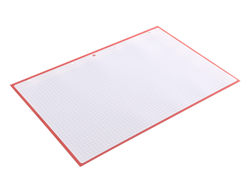 RECAMBIO ANTARTIK A4 80 HOJAS 90GR CUADRO 5 MM 4 TALADROS 1 BANDA MARCO COLOR ROSA