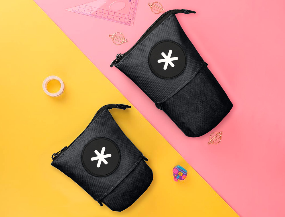 ESTUCHE PORTATODO ANTARTIK CUBILETE COLOR NEGRO 190X60X80 MM