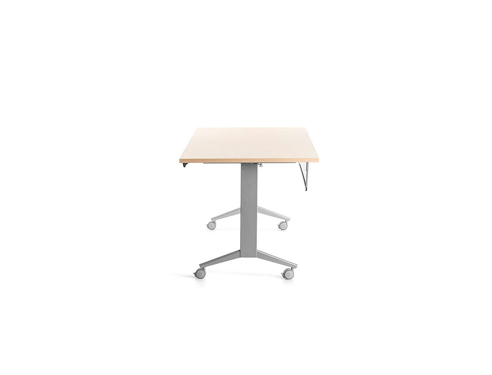 MESA DE OFICINA ROCADA 140X80CM CON TABLERO ABATIBLE 90 ACABADO FD01 GRIS/HAYA