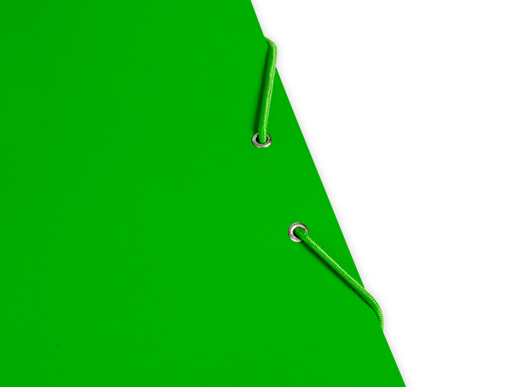 CARPETA LIDERPAPEL GOMAS TRES SOLAPAS CARTON PLASTIFICADO FOLIO COLOR VERDE