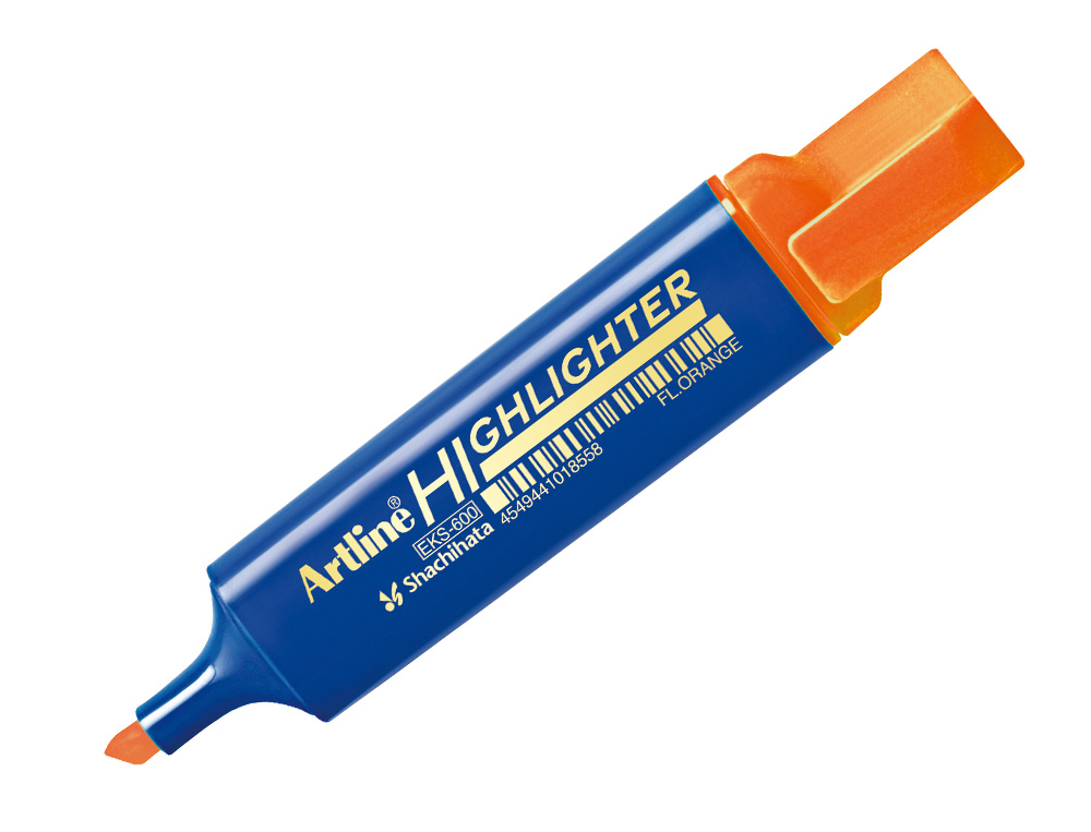 ROTULADOR ARTLINE FLUORESCENTE EKS-600 NARANJA PUNTA BISELADA
