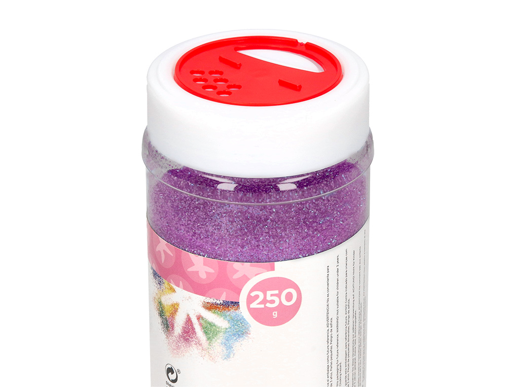 PURPURINA LIDERPAPEL FANTASIA COLOR METALICO VIOLETA PASTEL BOTE DE 250 GR