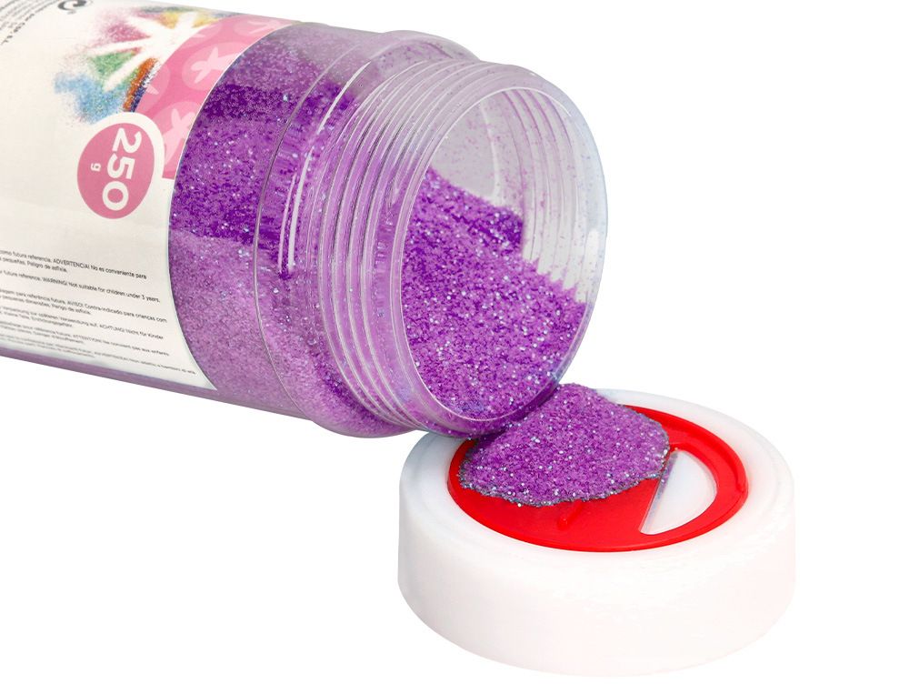 PURPURINA LIDERPAPEL FANTASIA COLOR METALICO VIOLETA PASTEL BOTE DE 250 GR