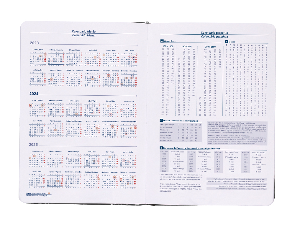 AGENDA ENCUADERNADA LIDERPAPEL EFIRA A5 2024 DIA PAGINA COLOR NEGRO PAPEL 70 GR