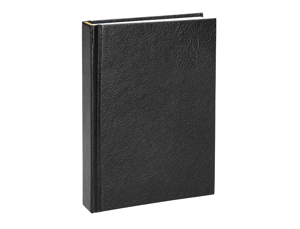 AGENDA ENCUADERNADA LIDERPAPEL CORFU 15X21 CM 2024 DIA PAGINA COLOR NEGRO PAPEL 60 GR