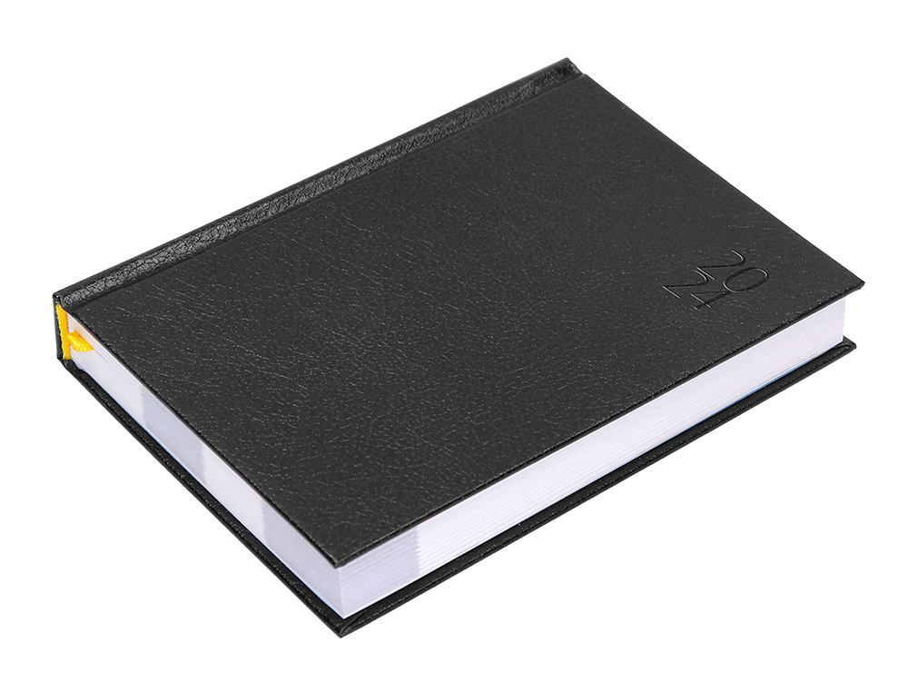 AGENDA ENCUADERNADA LIDERPAPEL CORFU 15X21 CM 2024 DIA PAGINA COLOR NEGRO PAPEL 60 GR