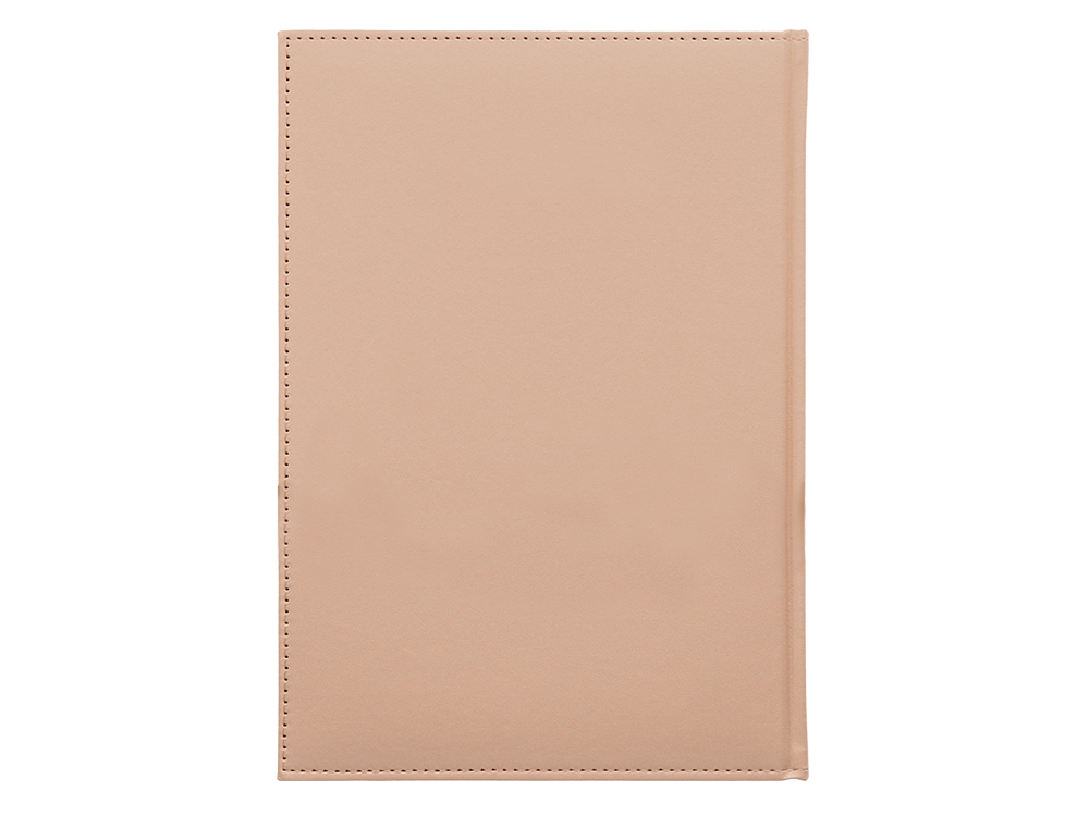 AGENDA ENCUADERNADA LIDERPAPEL CRETA 15X21 CM 2024 SEMANA VISTA COLOR NUDE PAPEL 70 GR