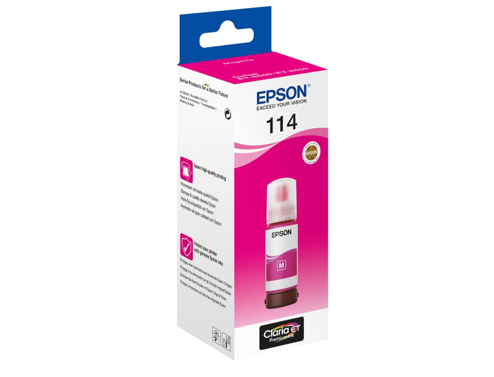 TINTA EPSON T114 ECO TANK ET-8500 / 8550 MAGENTA BOTELLA 70 ML