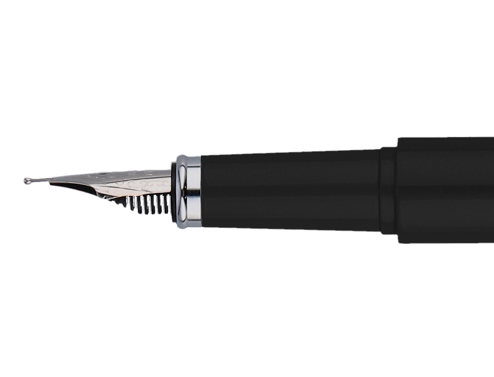 PLUMA Y FUNDA DE SIMILPIEL BELIUS SPACE B COLOR MINIMALISTA NEGRO TINTA AZUL CAJA DE DISEO