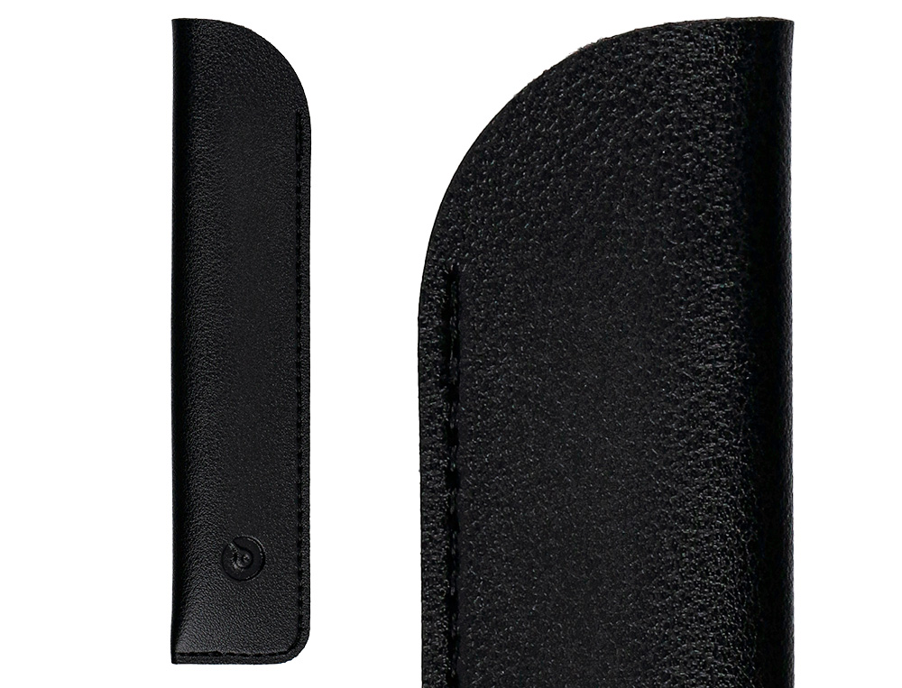 PLUMA Y FUNDA DE SIMILPIEL BELIUS SPACE B COLOR MINIMALISTA NEGRO TINTA AZUL CAJA DE DISEO