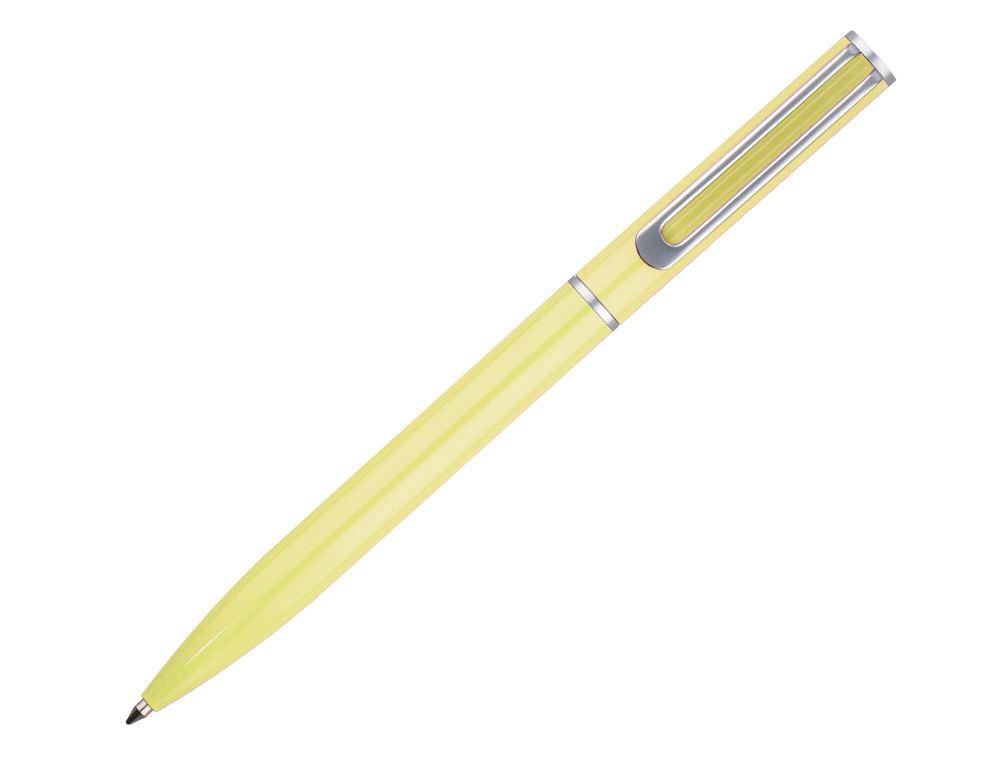 JUEGO BOLIGRAFO Y ROLLER BELIUS ENDLESS SUMMER ALUMINIO COLOR AMARILLO Y PLATEADO TINTA AZUL CAJA DE DISEO