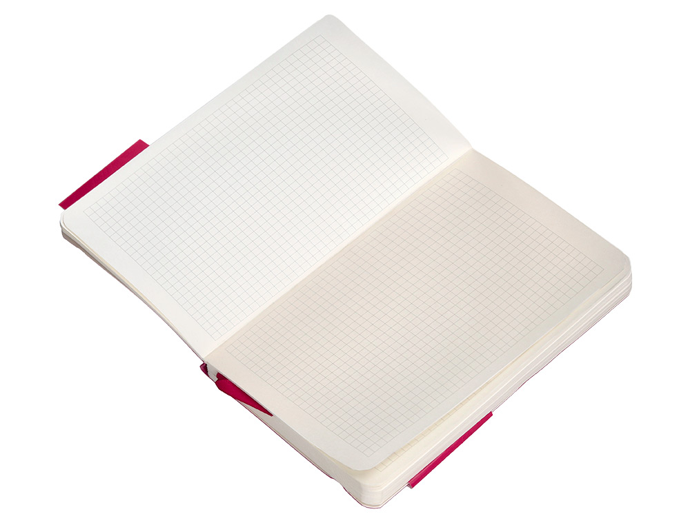 CUADERNO CON GOMILLA ANTARTIK NOTES TAPA BLANDA A6 CUADRICULA BURDEOS 100 HOJAS 80 GR FSC