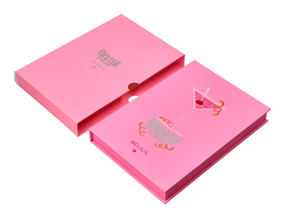 BOLIGRAFO Y WALLET BELIUS COCKTAILS COSMOPOLITAN ALUMINIO ROSA PLATEADO RELIEVETINTA COLOR AZUL CAJA DISEÑO
