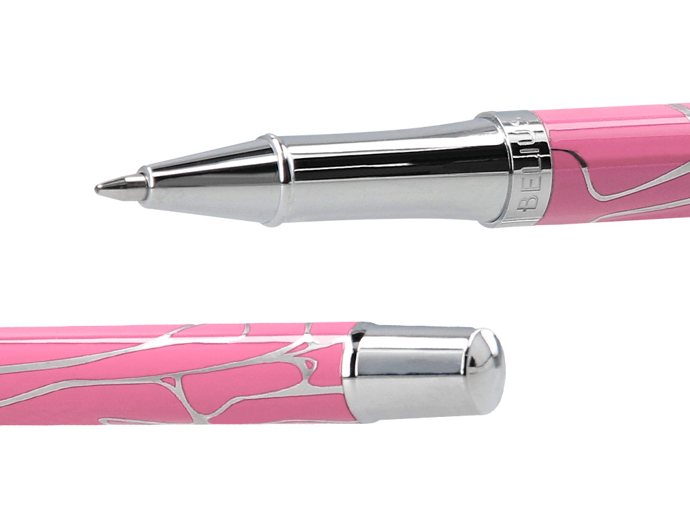 BOLIGRAFO Y WALLET BELIUS COCKTAILS COSMOPOLITAN ALUMINIO ROSA PLATEADO RELIEVETINTA COLOR AZUL CAJA DISEÑO