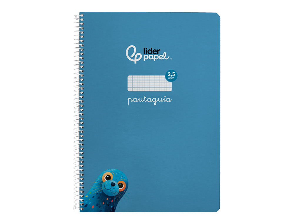 CUADERNO ESPIRAL LIDERPAPEL A4 PAUTAGUIA TAPA BLANDA 80H 75GR CUADRO PAUTADO 2,5MM COLOR AZUL