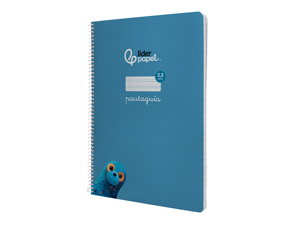 CUADERNO ESPIRAL LIDERPAPEL A4 PAUTAGUIA TAPA BLANDA 80H 75GR CUADRO PAUTADO 2,5MM COLOR AZUL