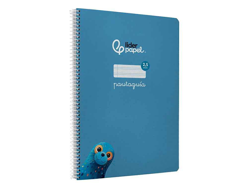 CUADERNO ESPIRAL LIDERPAPEL A4 PAUTAGUIA TAPA BLANDA 80H 75GR CUADRO PAUTADO 2,5MM COLOR AZUL