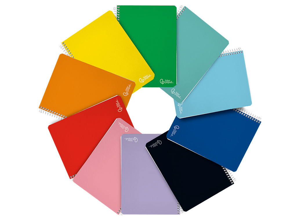 CUADERNO ESPIRAL LIDERPAPEL A5 WITTY TAPA DURA 80H 90GR MILIMETRADO 2MM COLORES SURTIDOS