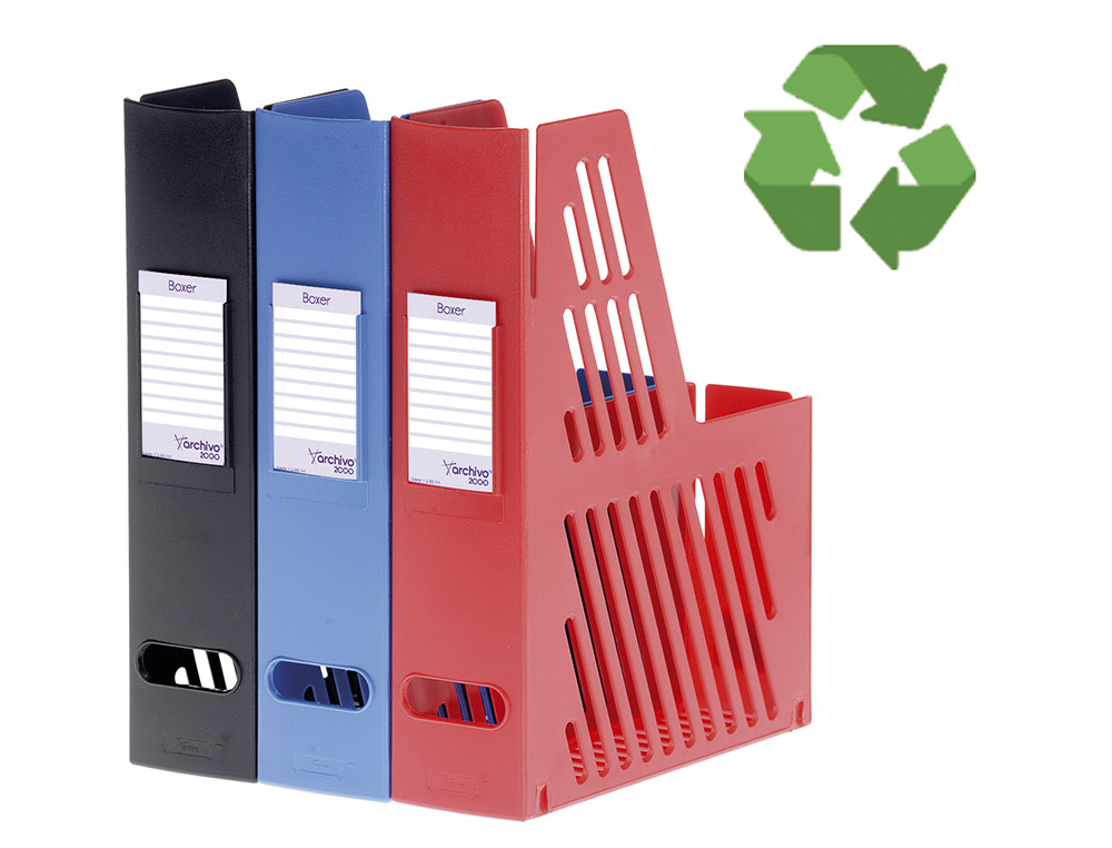 REVISTERO BOXER ARCHIVO 2000 CAJETIN CON TARJETERO IDENTIFICADOR ROJO 240X75X315 MM
