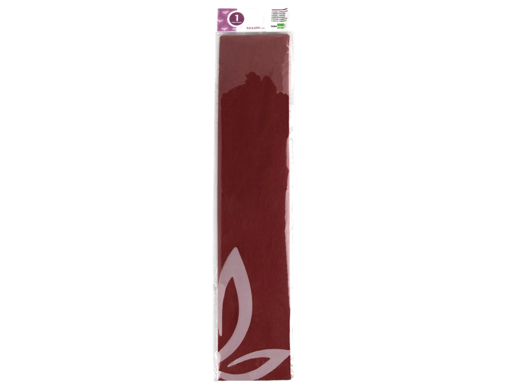 PAPEL CRESPON LIDERPAPEL 50 CM X 2.5M 34G/M2 BURDEOS