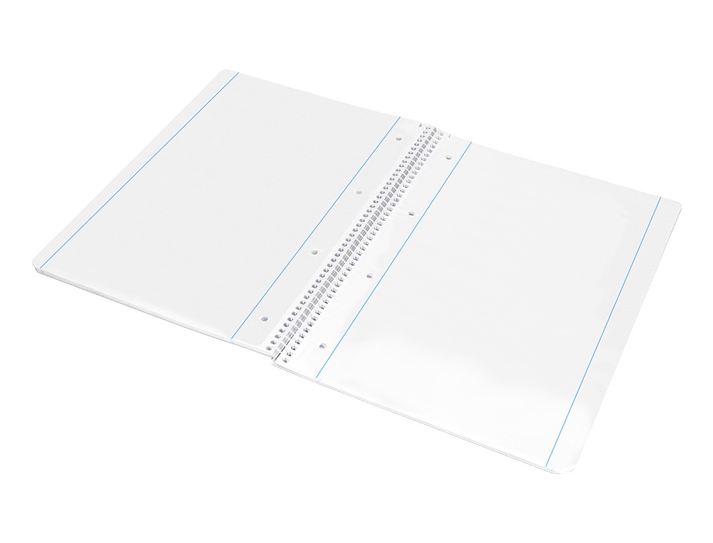 CUADERNO ESPIRAL LIDERPAPEL A4 MICRO SERIE AZUL TAPA BLANDA 80H 75GR LISO CON MARGEN 4 TALADROS AZUL