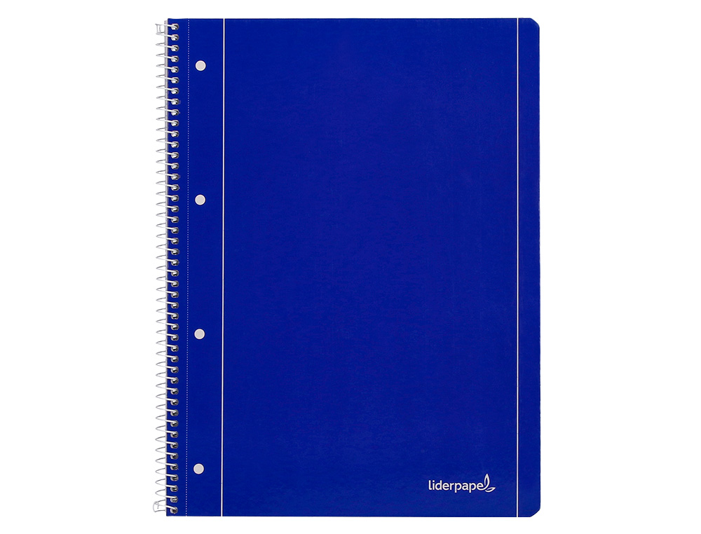 CUADERNO ESPIRAL LIDERPAPEL A4 MICRO SERIE AZUL TAPA BLANDA 80H 75GR LISO CON MARGEN 4 TALADROS AZUL