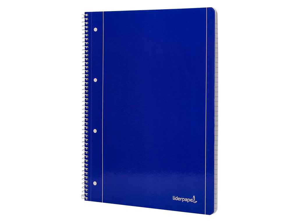 CUADERNO ESPIRAL LIDERPAPEL A4 MICRO SERIE AZUL TAPA BLANDA 80H 75GR LISO CON MARGEN 4 TALADROS AZUL