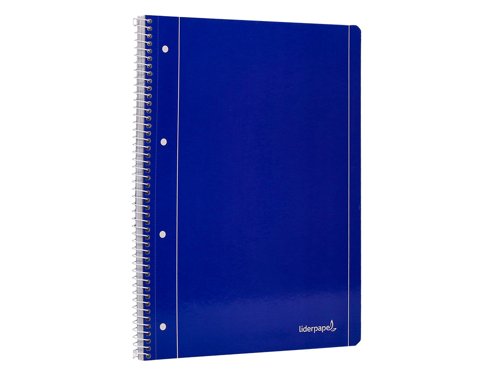 CUADERNO ESPIRAL LIDERPAPEL A4 MICRO SERIE AZUL TAPA BLANDA 80H 75GR LISO CON MARGEN 4 TALADROS AZUL