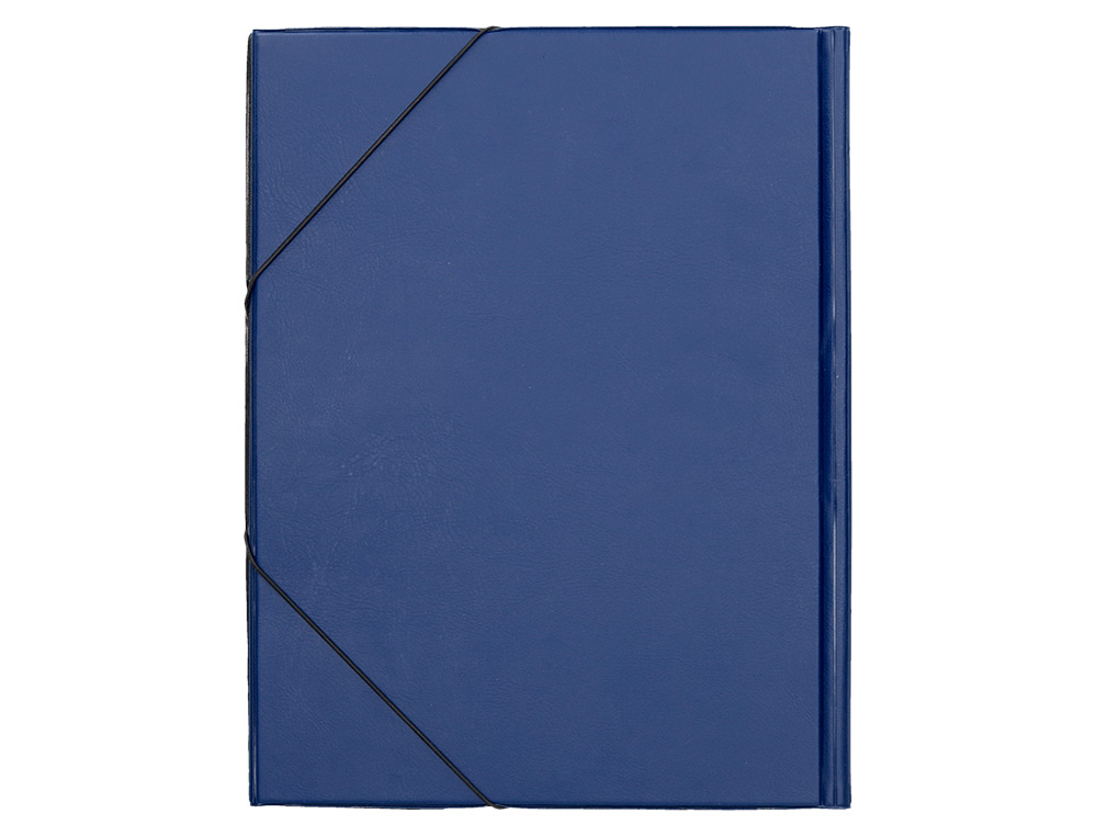 CARPETA LIDERPAPEL GOMAS FOLIO SOLAPAS PLASTICO AZUL