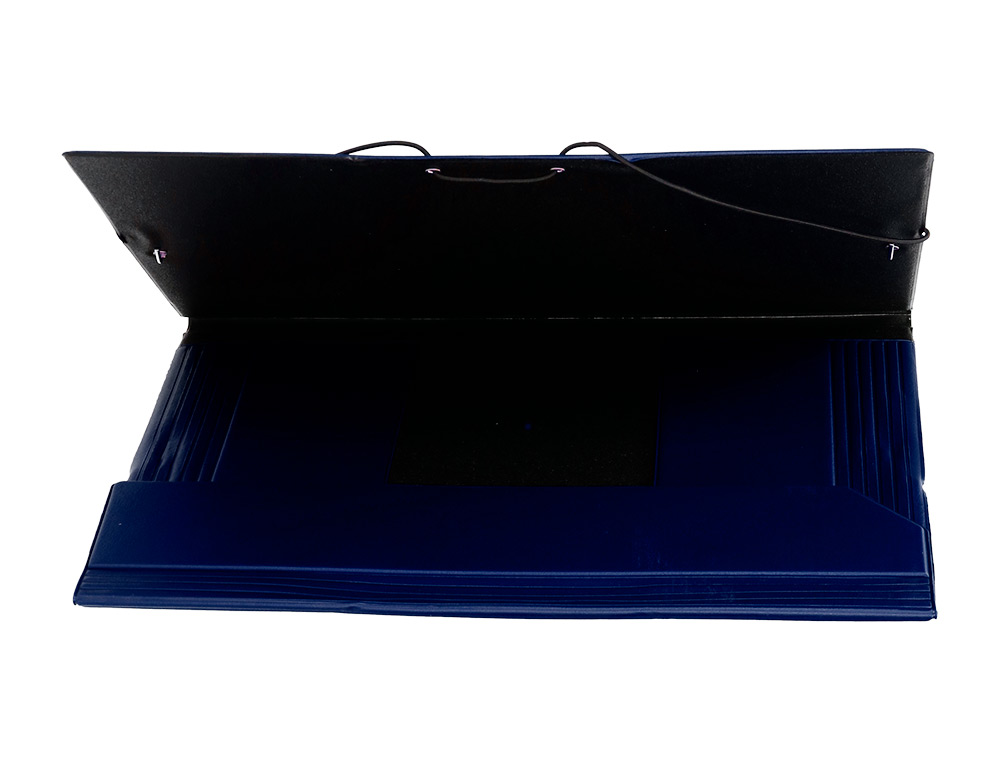 CARPETA LIDERPAPEL GOMAS FOLIO SOLAPAS PLASTICO AZUL