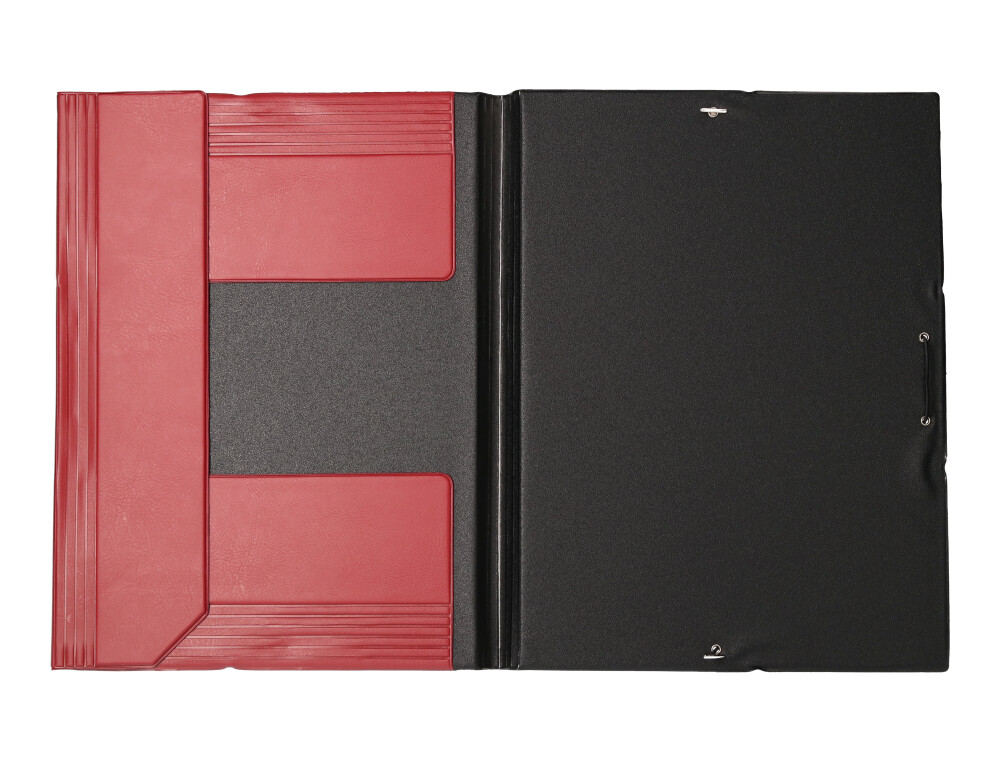 CARPETA LIDERPAPEL GOMAS FOLIO SOLAPAS PLASTICO BURDEOS